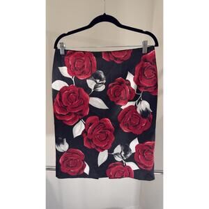 White House Black Market Women's Floral Pencil Skirt Size 10